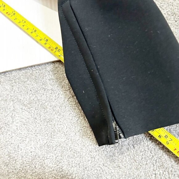 🌷SALE Alexander Wang Seamed Black Trousers Size 8 Ankle Zip - Picture 11 of 13